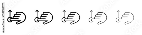 Vertical Swipe Icon simple illustration logo art