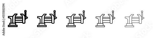 Vice clamp icon simple illustration logo art