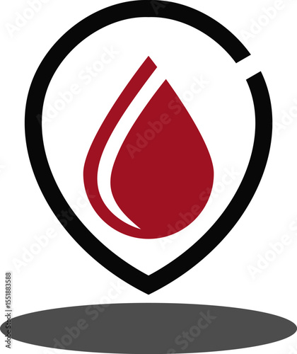 Blood donation logo design, blood donation vector illustration