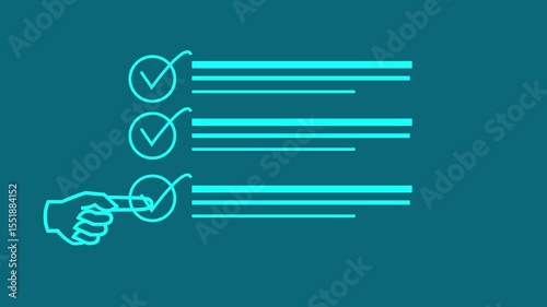 Survey form concept, Questionnaire with checkboxes, filling survey form online, answer questions of test. Education futuristic technology and learning concept.