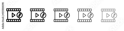 video Editor icon simple illustration logo art