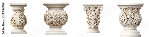 Wallpaper Mural Decorative Architectural Column Bases: Ornate Stone Design Elements Torontodigital.ca