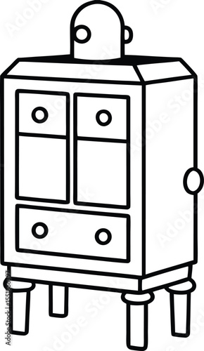 Innovative Robot Style Storage Cabinet.