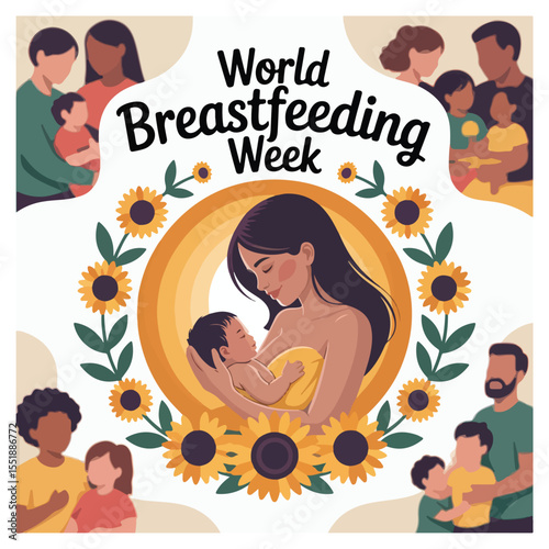 World Breastfeeding Week Observation Poster