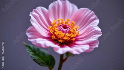 the image features a captivating close up of a flower in full bloom, the flower is the primary subject, filling a significant portion of the frame, its petals have a translucent