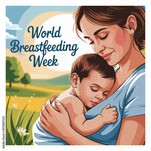 World Breastfeeding Week Observation Poster