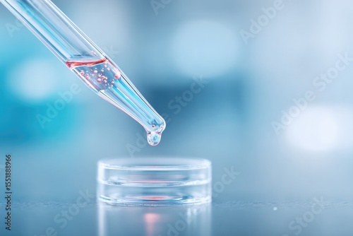 close-up of pipette depositing biomolecular ink into bio-printer platform