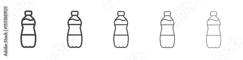 Water bottle icon simple illustration logo art
