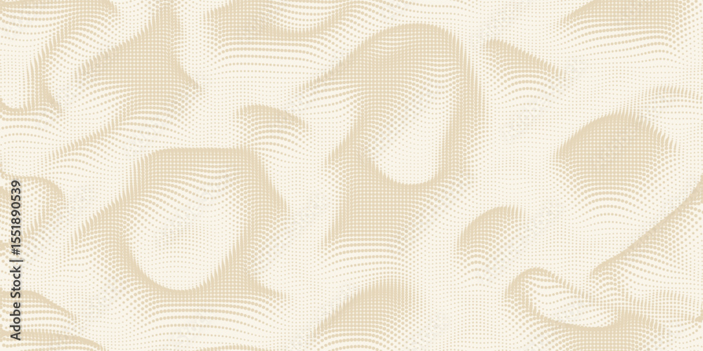 Ecru gradient with texture of eggshell. Pastel light beige background, modern dotted vector design, paper texture modern arts dot