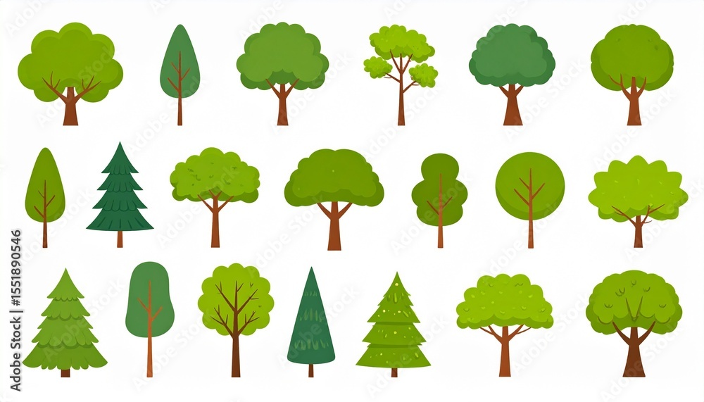 Fototapeta premium set of trees