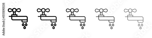 Water tap icon simple illustration logo art