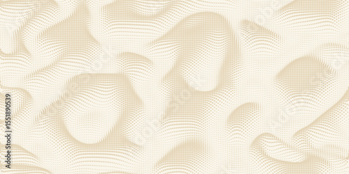Ecru gradient with texture of eggshell. Pastel light beige background, modern dotted vector design, paper texture modern arts dot