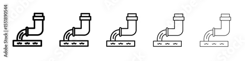 Water supply drain icon simple illustration logo art