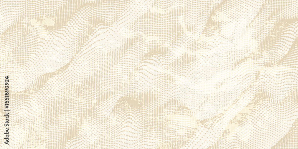 Ecru gradient with texture of eggshell. Pastel light beige background, modern dotted vector design, paper texture modern arts dot