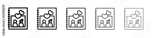 wedding album icon simple illustration logo art