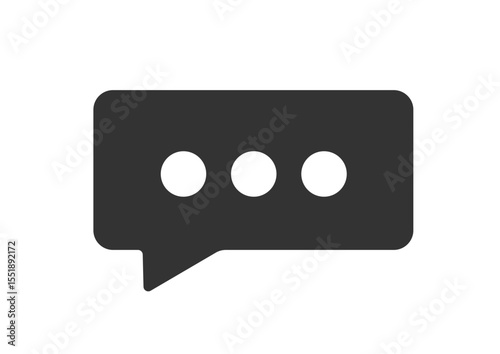 Chat message sms icon with secret password otp or 2fa code simple shape silhouette graphic, pincode notice notification solid glyph ui pictogram sign symbol image clipart