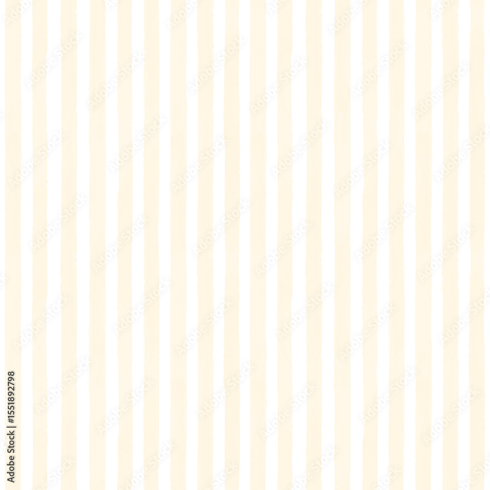 Fototapeta premium Seamless vertical watercolor stripe pattern in light orange on white background