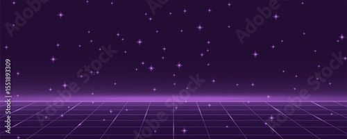 LEVEL UP. pixel art .8 bit game. retro video game. for game assets.	
Retro Futurism Sci-Fi Background. glowing neon grid and star from vintage arcade computer games
