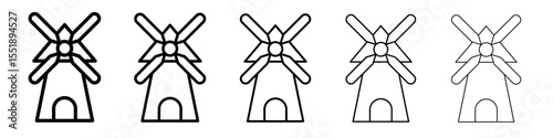 wind mill icon simple illustration logo art