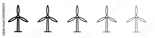 Wind turbine icon simple illustration logo art