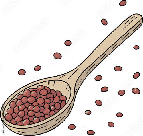 spoon with red caviar