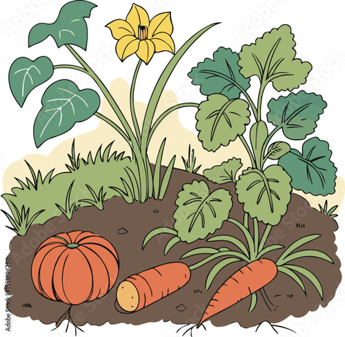seamless background with pumpkins