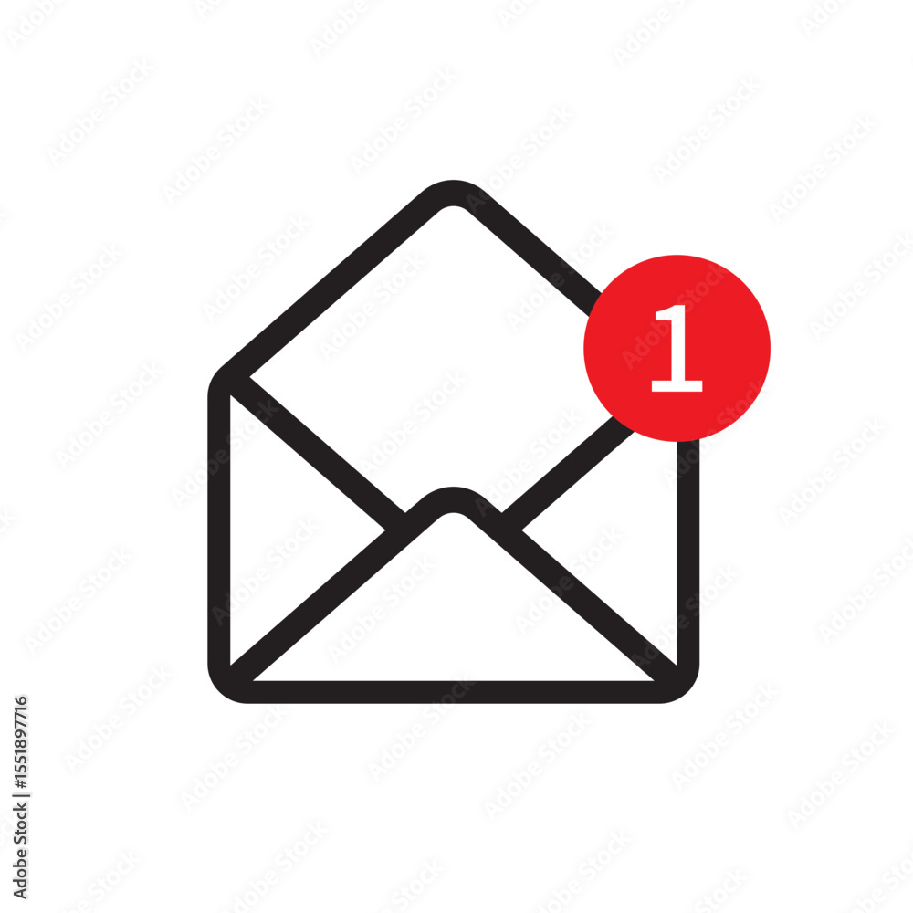 Outline email notice template. flat simple style trend modern edm e-mail logotype graphic design isolated. concept of you've got mail and full inbox or mailbox buble symbol Outline email notice template. flat simple style trend modern edm e-mail logotype graphic design isolated. concept of you've got mail and full inbox or mailbox buble symbol