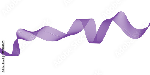 Purple satin ribbon bow isolated on a white background, perfect for holiday gifts and festive celebrations