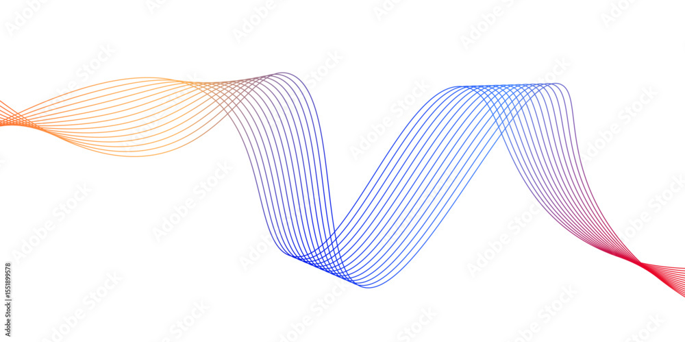 Fototapeta premium An elegant pink silk ribbon with an abstract striped pattern, isolated on a white background, perfect as a fashion accessory