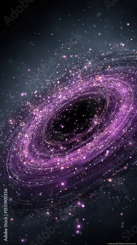Purple Cosmic Spiral Galaxy Abstract Space Background