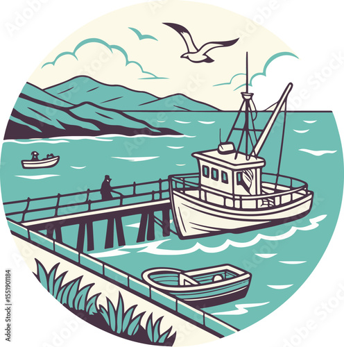 ship in the sea