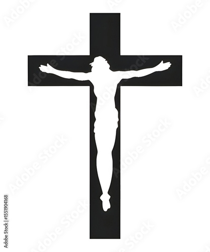 Jesus Christ on the Cross Vector Style Illustration
