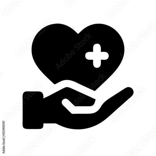 heart care icon vector illustration