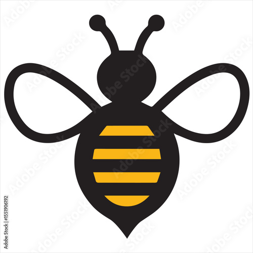 Minimal Bee Logo Design: Elegant Silhouette Style Vector Art for Branding, Eco-Friendly Business Identity, and Clean Logo Concepts