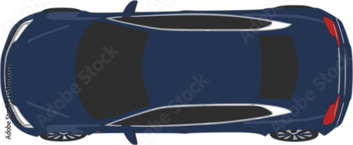 Top view illustration of a car