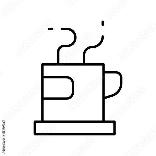 Podcast Break or Coffee Talk Icon Vector. Coffee Cup Logo