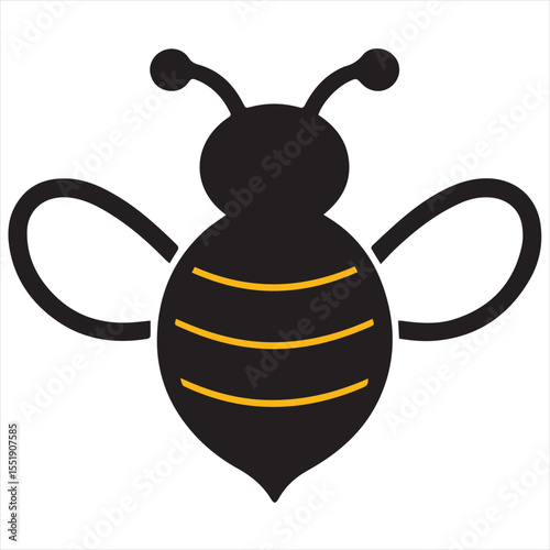 Minimal Bee Logo Design: Elegant Silhouette Style Vector Art for Branding, Eco-Friendly Business Identity, and Clean Logo Concepts
