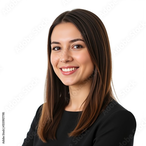 Smiling Professional: headshot of woman with warm smile and professional attire