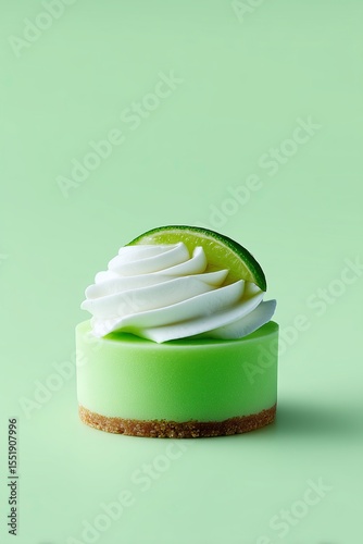 Lime Dessert with Whipped Cream: vibrant green dessert with tangy sweet flavor