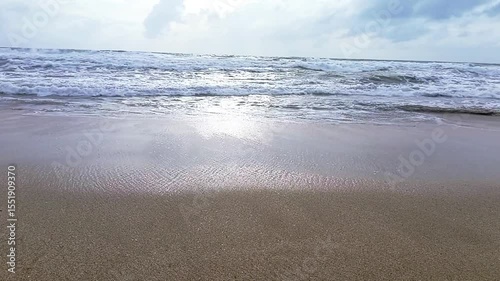 beach waves in the sea, beautiful wave view