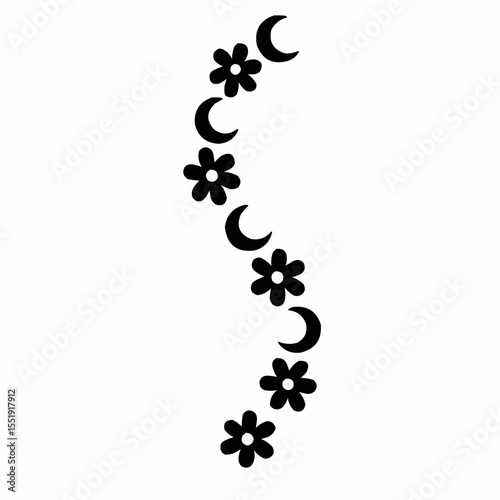 Question mark symbol design with coffee beans and green pills illustration