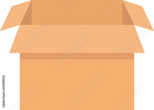 Open Empty Cardboard Box – Packaging, Shipping, and Storage Concept