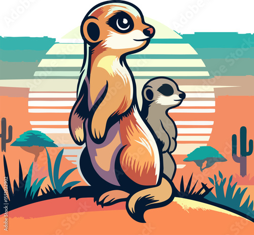 Happy Critters in Nature – Vector Wildlife Icons