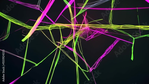 Glowing Purple Star Pattern 3D Fractal Art with Neon Lights and Energy Motion