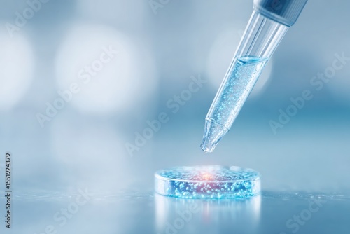 macro shot of microelectrode tip touching cultured neural tissue under magnification