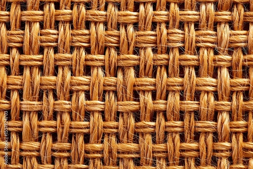 Close up of woven fabric with textured pattern and warm neutral color tones