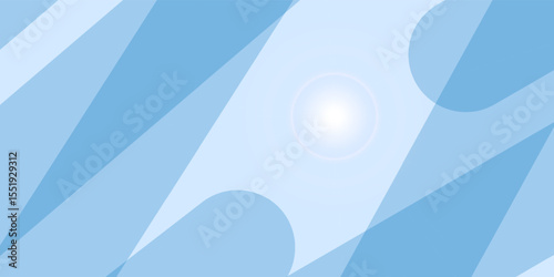 Paper Cut Blue color background abstract art vector