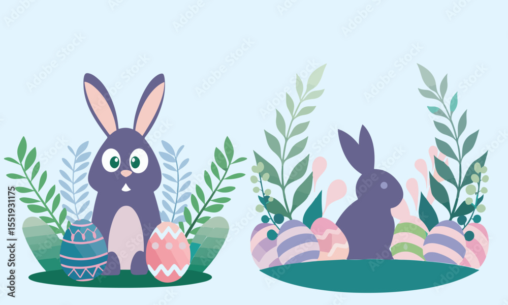 Obraz premium Easter icon set