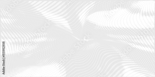 Dot white gray wave light technology texture background. Abstract big data digital