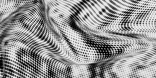 Halftone faded gradient texture. Grunge halftone grit background. White and black sand noise wallpaper. Retro pixilated vector backdrop